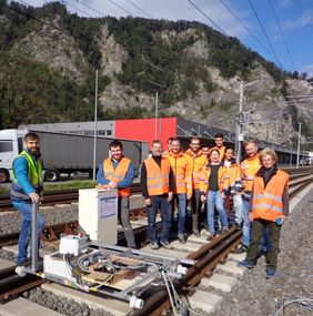 Demonstrationsmessung mit dem neuen Prüfverfahren im Gleis in Peggau-Deutschfeistritz im September 2024, Foto: MCL