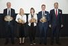Foto: Klaus Pressberger – von links nach rechts: Univ.-Prof. Dipl.-Ing. Dr.mont. Dr.-Ing. E.h. Peter Moser (Montanuniversität Leoben), GRinMag. Dr. Kathrin Valland-Hammer (Stadtgemeinde Leoben), Dr. Birgit Tauber (Bereichsleitung Basisprogramme der FFG), Herr Abgeordneter zum Nationalrat Andreas Kühberger und Dr. Werner Ecker (Geschäftsführer MCL)
