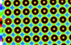 Untersuchung eines Silizium-Wafers im Scanning Acoustic Microscope. Die Ringstrukturen zeigen in der Aufsicht die elektrischen Verbindungen aus Metall durch das Silizium-Substrat.